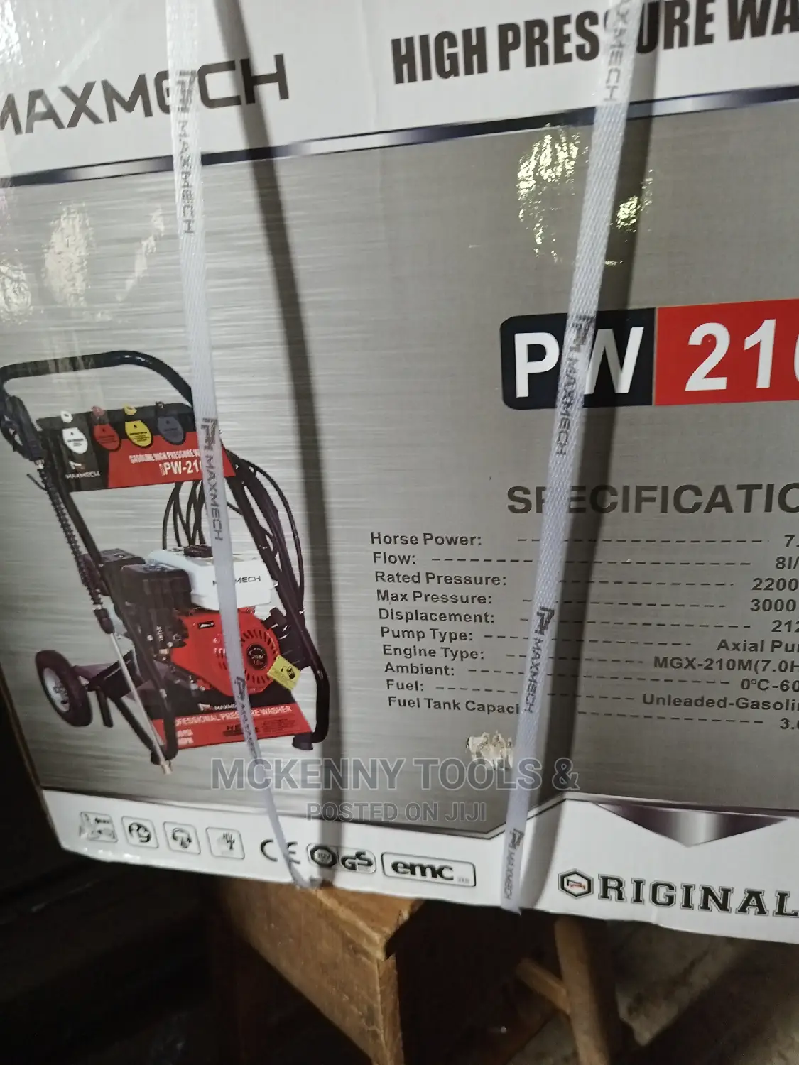 Gasoline High Pressure Wash Bpw-2109 Maxmech Power: 7.0hp