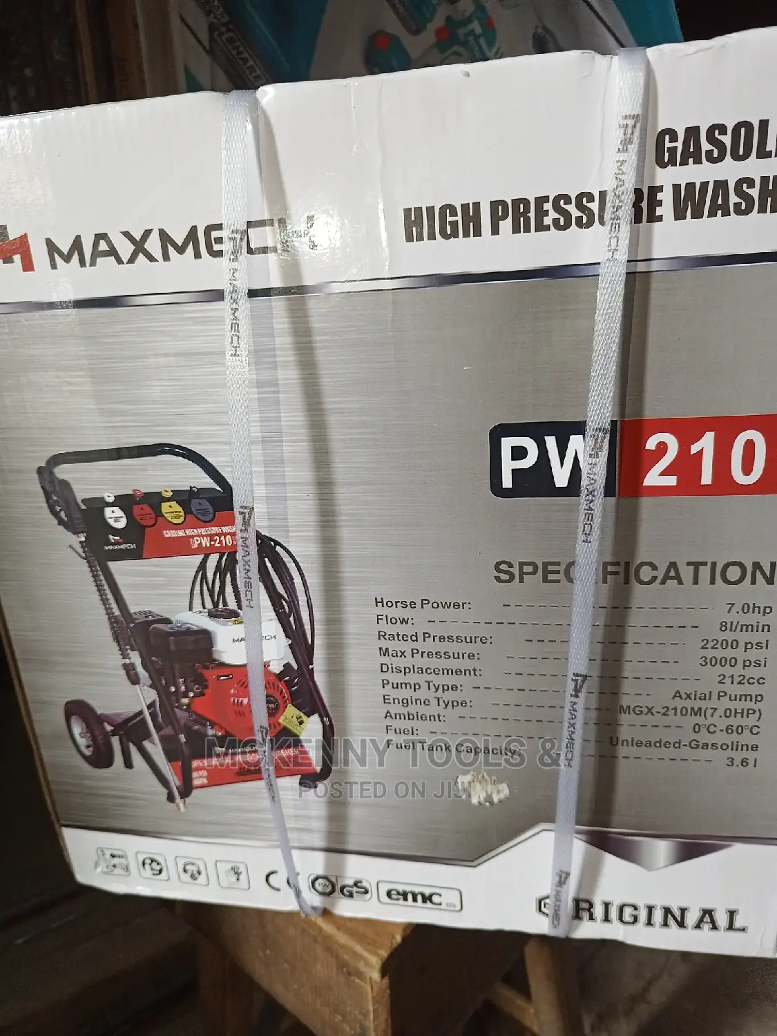 Gasoline High Pressure Wash Bpw-2109 Maxmech Power: 7.0hp