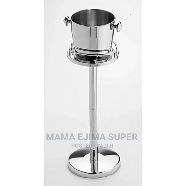 Stainless Steel Champagne and Ice Bucket With Stand