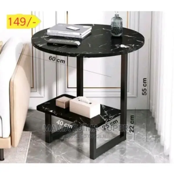 Modern Design Sofa Side Coffee Table - Black
