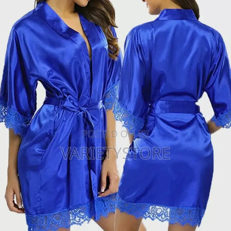 Women Night Gown Robe Lace Bathrobe