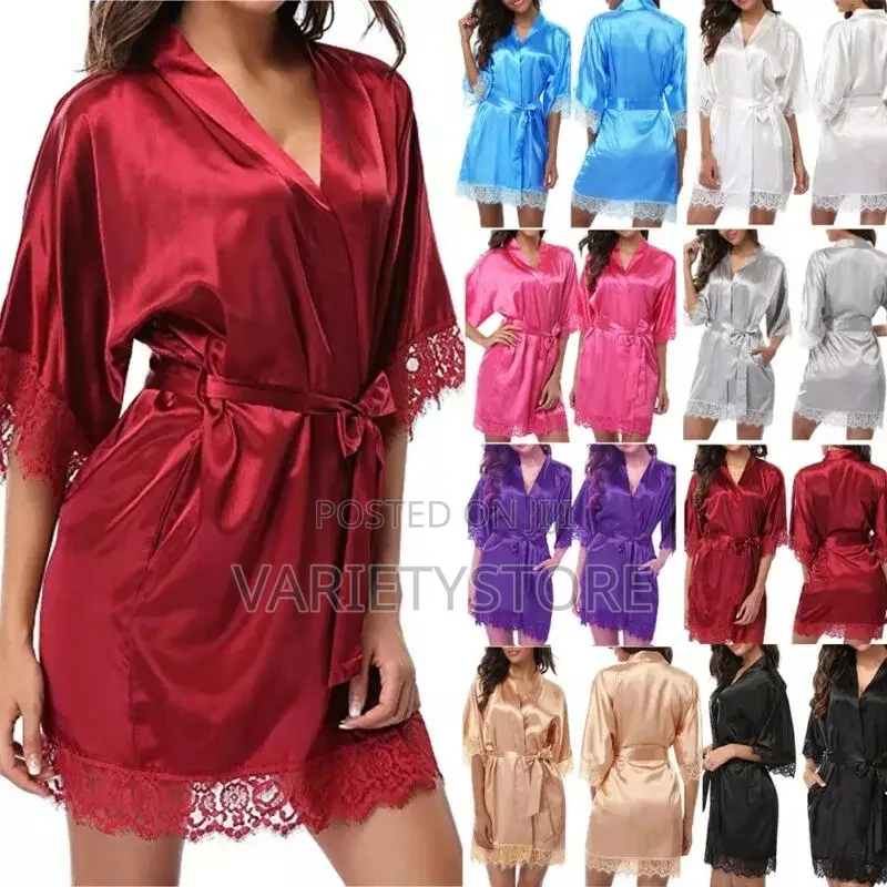 Women Night Gown Robe Lace Bathrobe