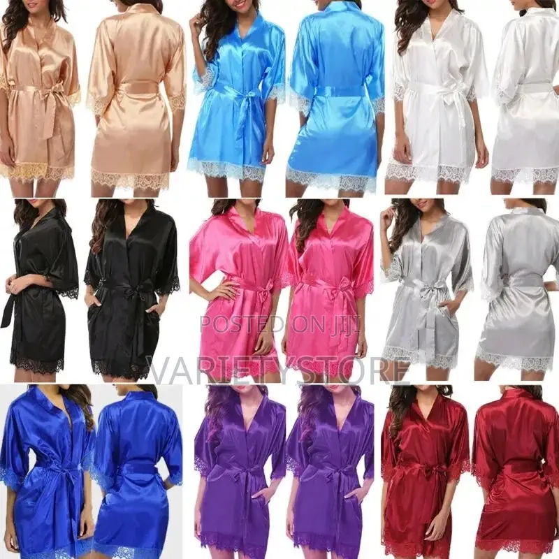 Women Night Gown Robe Lace Bathrobe