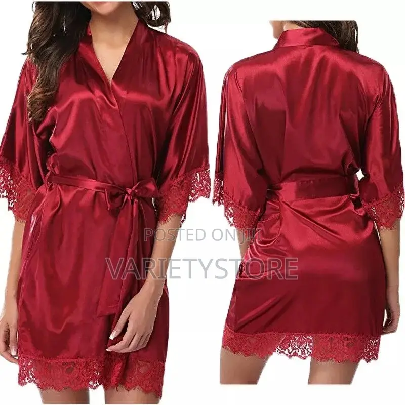 Women Night Gown Robe Lace Bathrobe