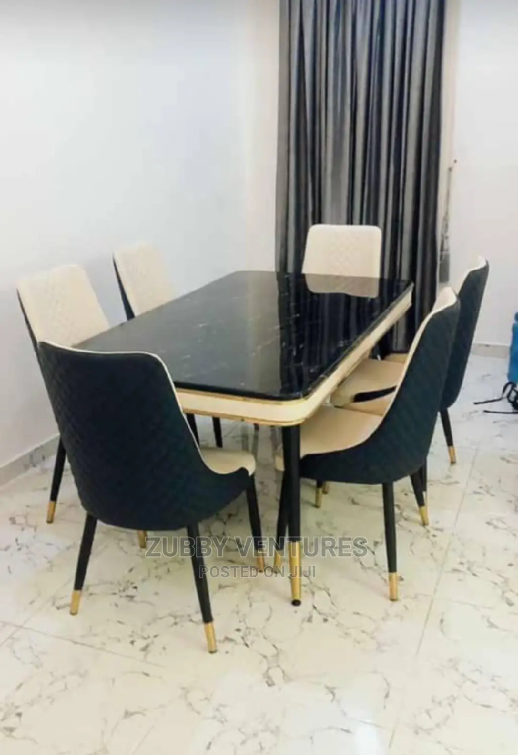Brand New Quality and Standard Marble Dining With 6 Chairs