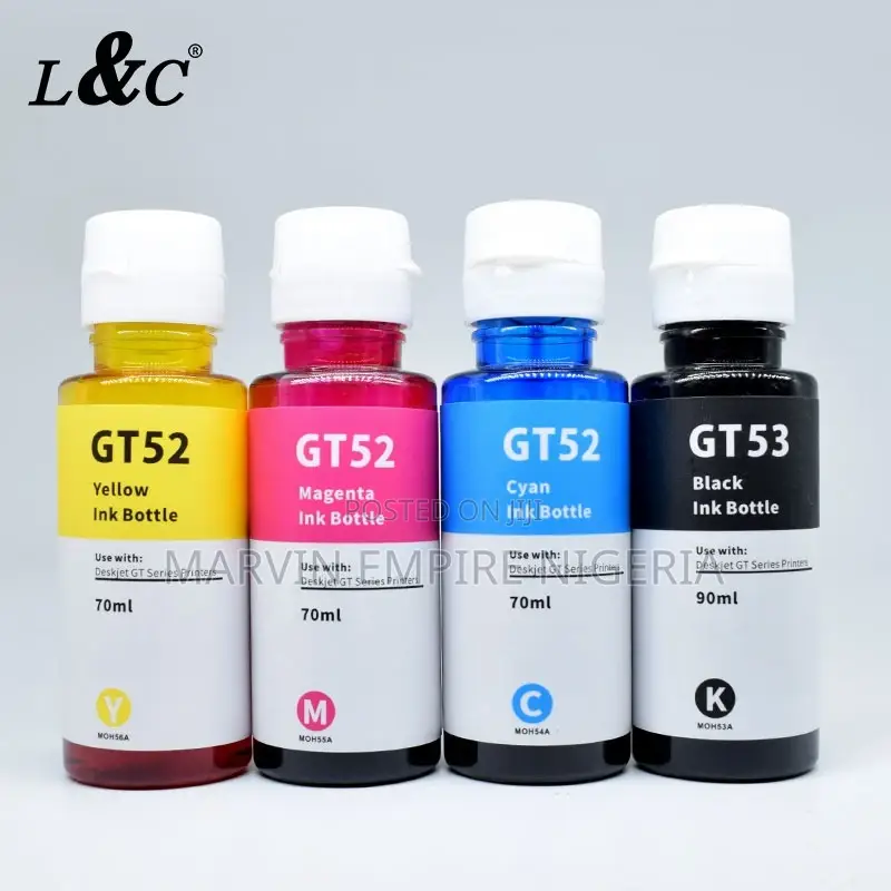 Gt52/ Gt53 Compatible Hp Color Refill Ink C/M/Y/B - 1set