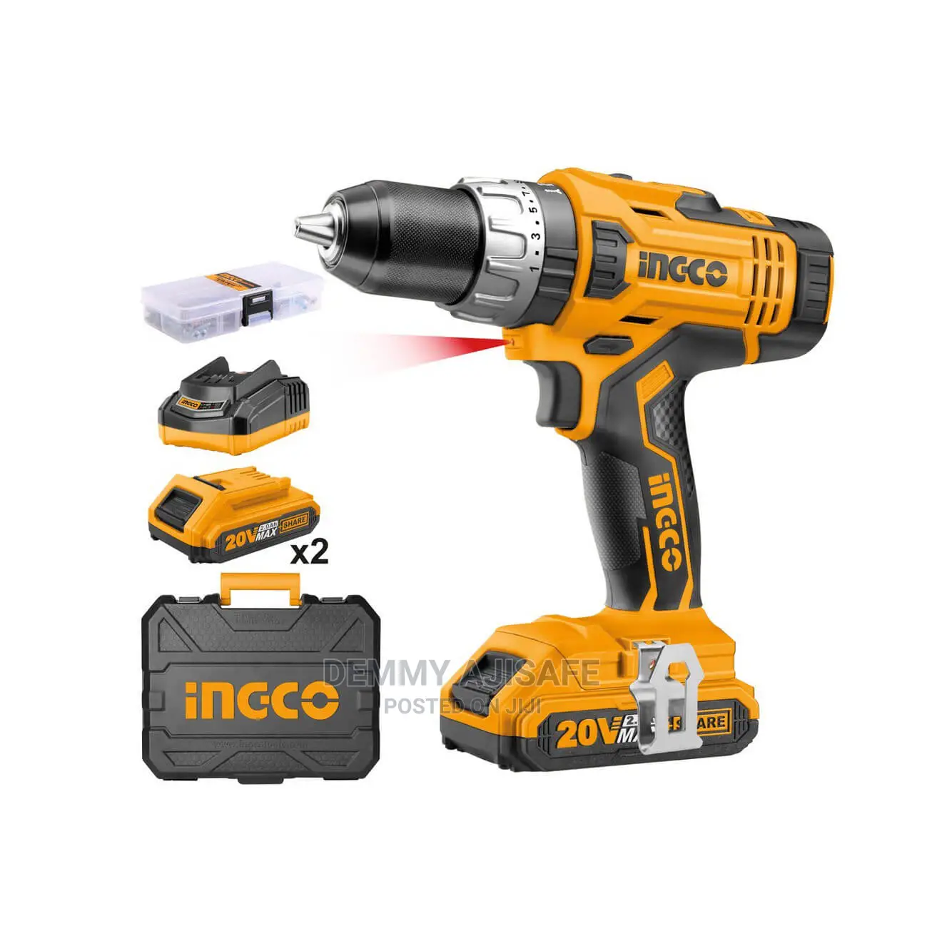 Ingco Cordless Impact Drill Machine (13mm)20volt