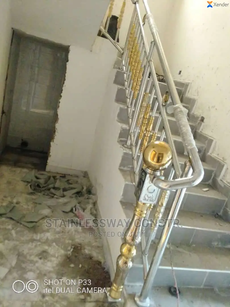Stainless Railing Gold Awns Pipes
