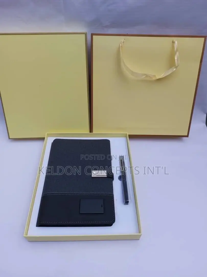 Wireless Powerbank Notebook With Pen, Paper Gift Set