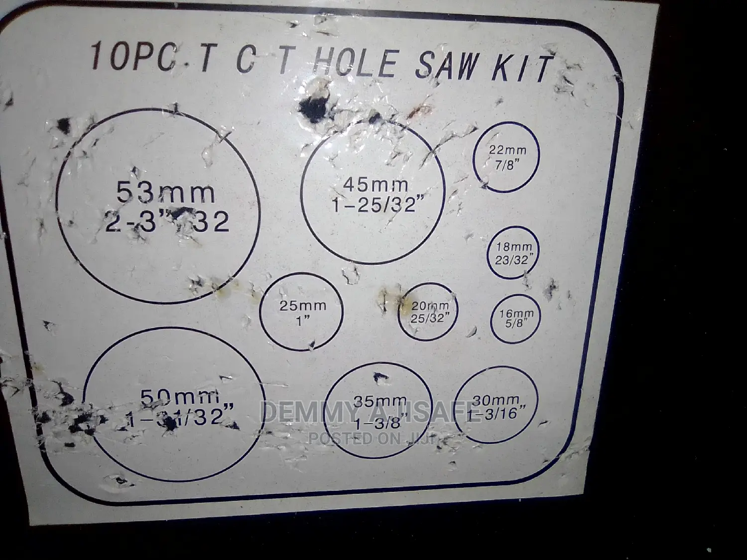 Original Carbide Tip Hole Saw Kit(Tct)For Metal