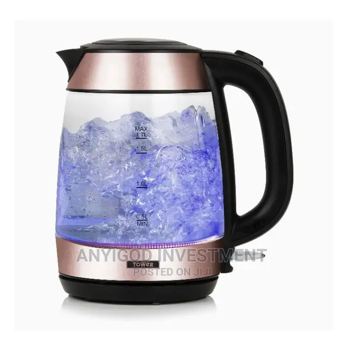 Tower 1.7L Cordless Electric Kettle Illuminating Glas 2200w