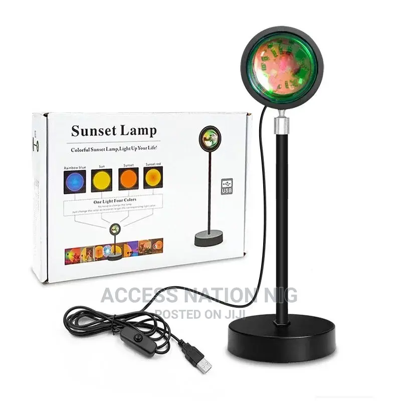RGB Rainbow Lamps Home Decor Creative Sunset Lamp Led Desk