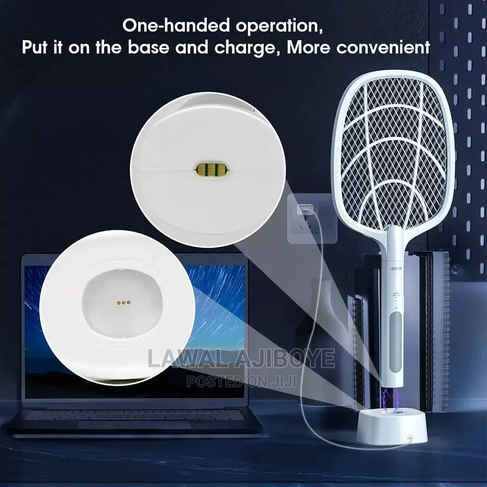 2 in 1 Electric Mosquito Killer Fly Swatter 3000v Flies DP