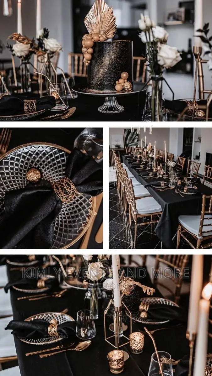 All Black Luxury Birthday Theme Party