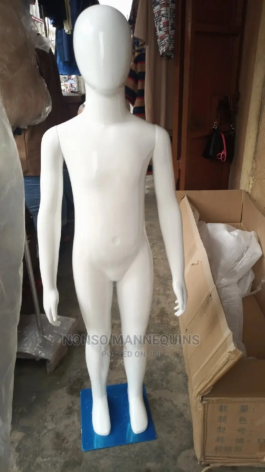 Age 6 To 9 Years Glossy White Unisex Kids Mannequins