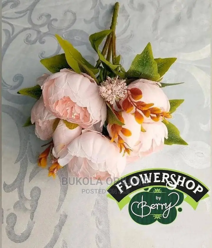 Blush Pink and White Peony Bunch