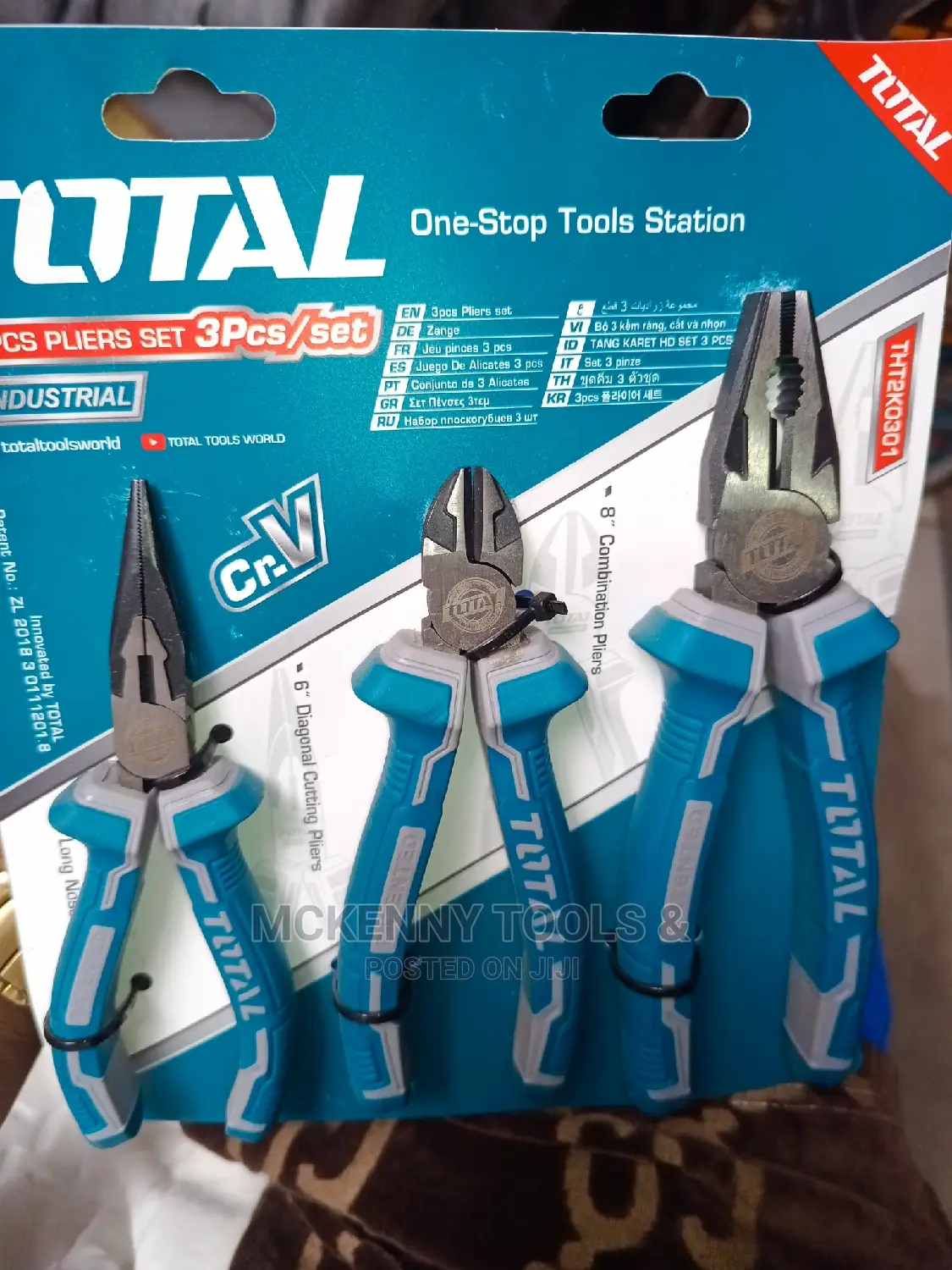 Total 3pcs Pliers Set Industrial Tht2k0301