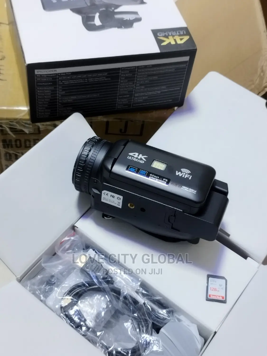 Auto Focus 4K Camcorder 18X Zoom 64MP Digital With 2 Battery