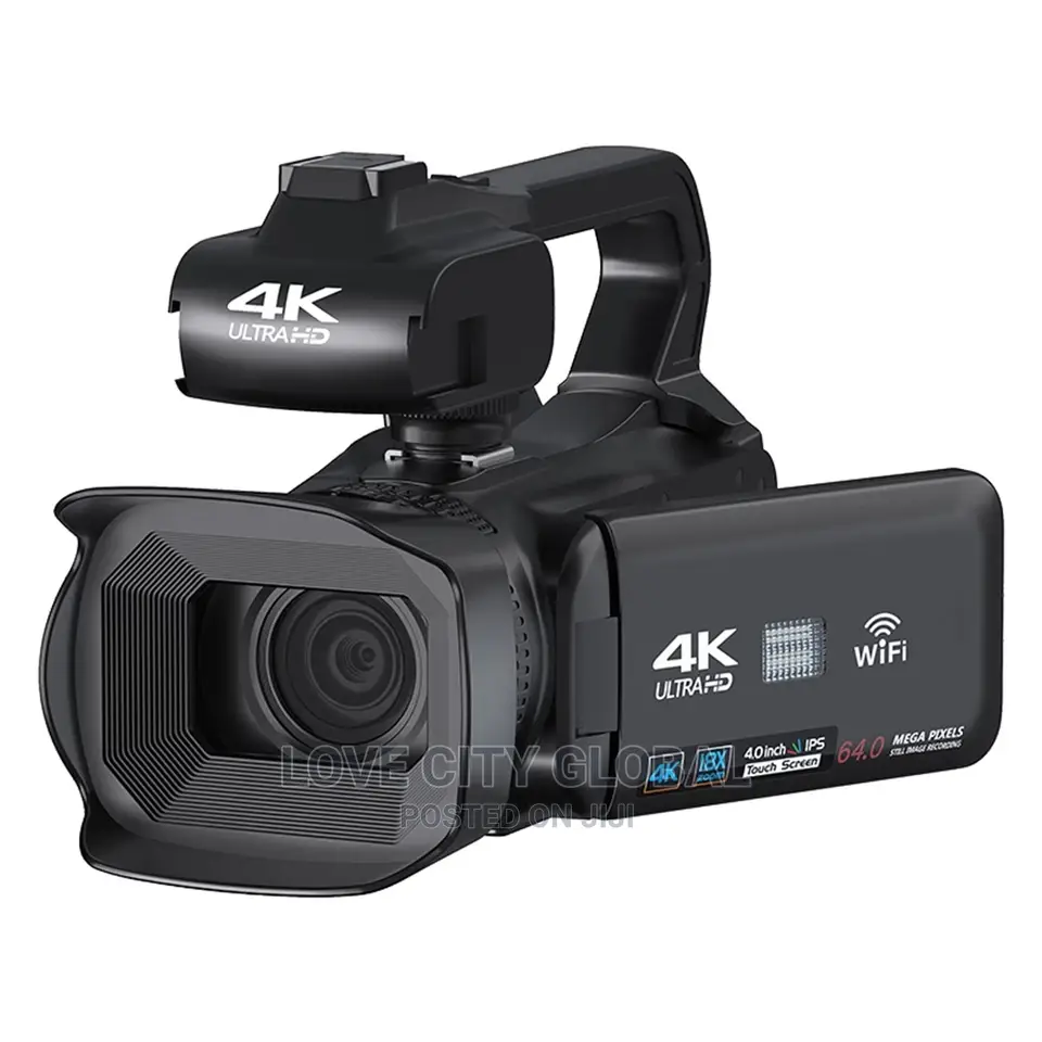 Auto Focus 4K Camcorder 18X Zoom 64MP Digital With 2 Battery