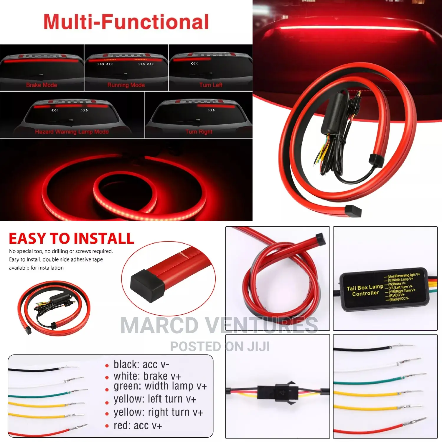 Universal Multifunctional Break Tail Light/Running Light