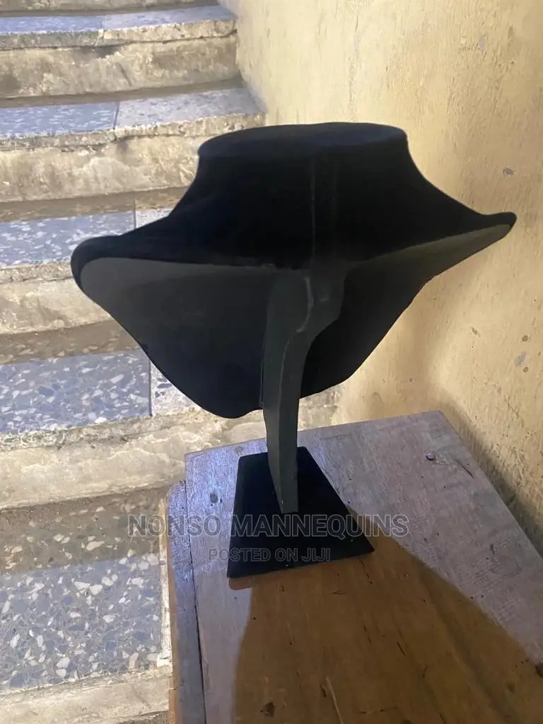 Big Black Jewelry Display Neck Stand