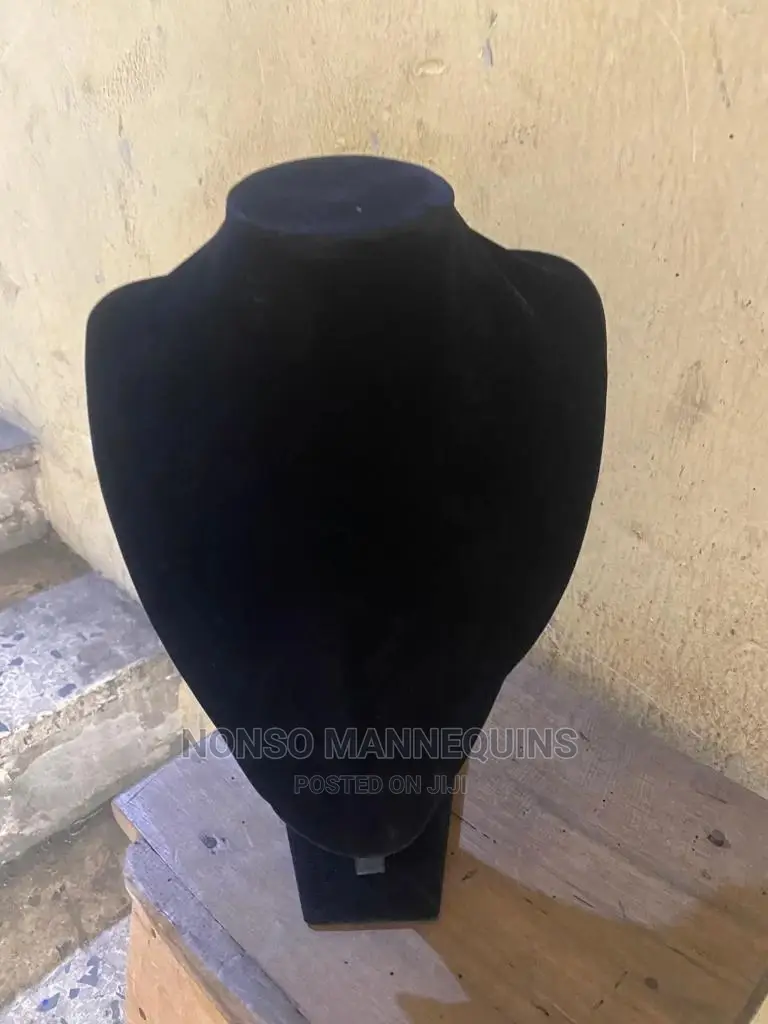 Big Black Jewelry Display Neck Stand