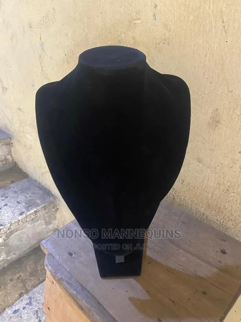 Big Black Jewelry Display Neck Stand