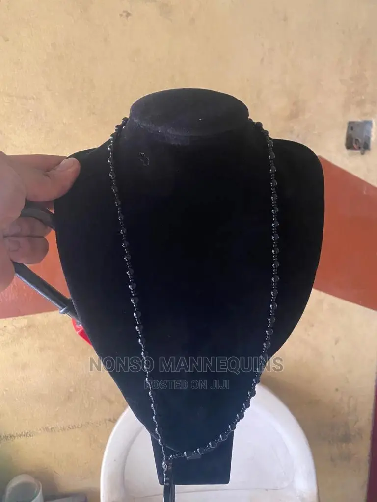 Big Black Jewelry Display Neck Stand