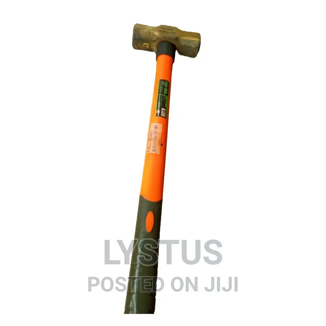 6 Lb. Pro-Tech Brass, Non-Spark Hammer With 24" Fiberglass H