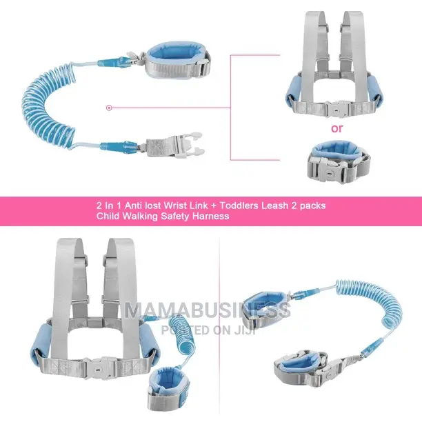 2 in 1 Toddler Leash, Baby Anti Lost Wrist Link -2m