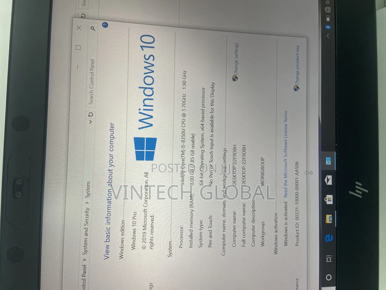 Laptop HP EliteBook X360 1030 G3 8GB Intel Core I5 SSD 256GB