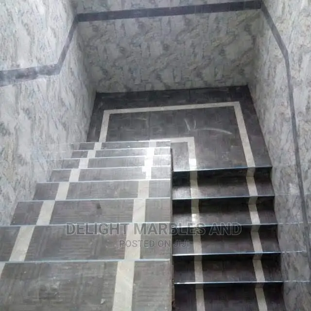 White Carrara Tiles for Staircase