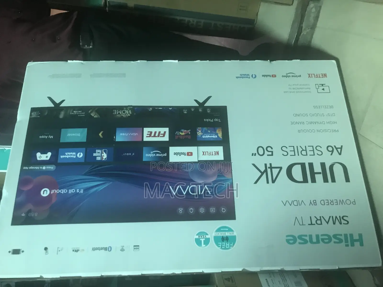 50 Inches Hisense Smart 4K UHD Tv.
