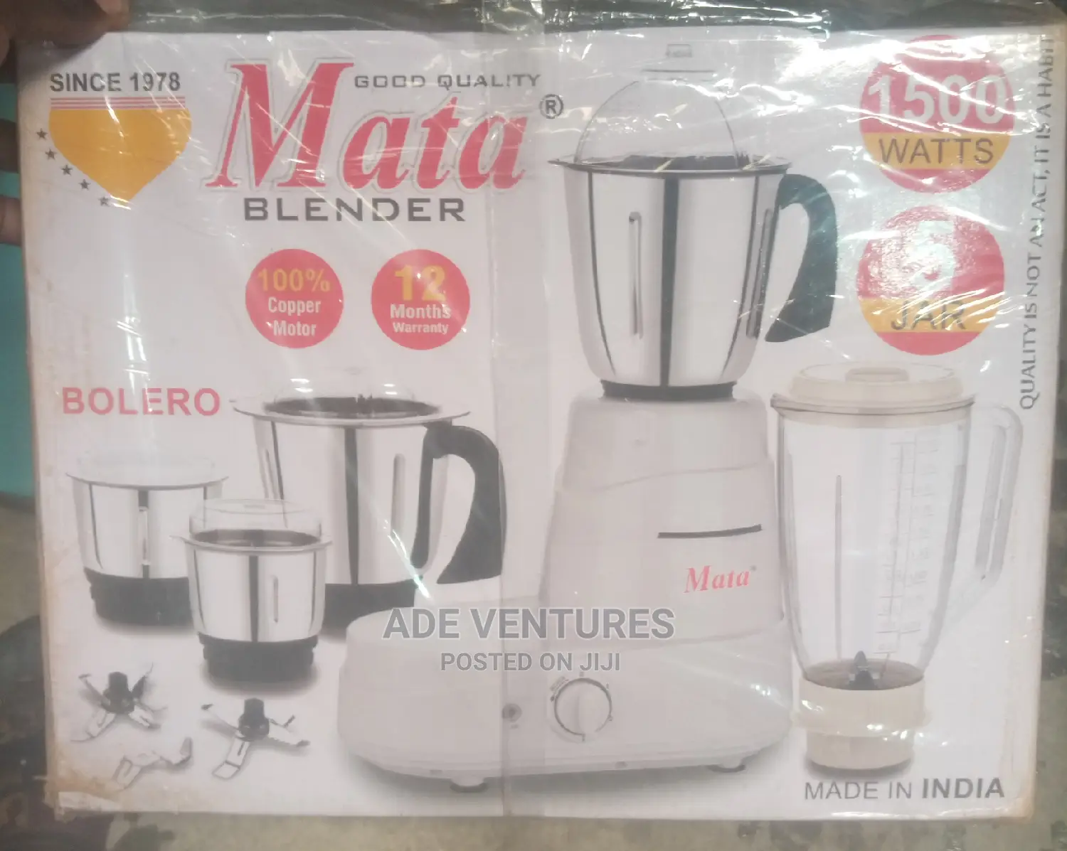 MATA 5 in 1 Blender, Grinder and Mill