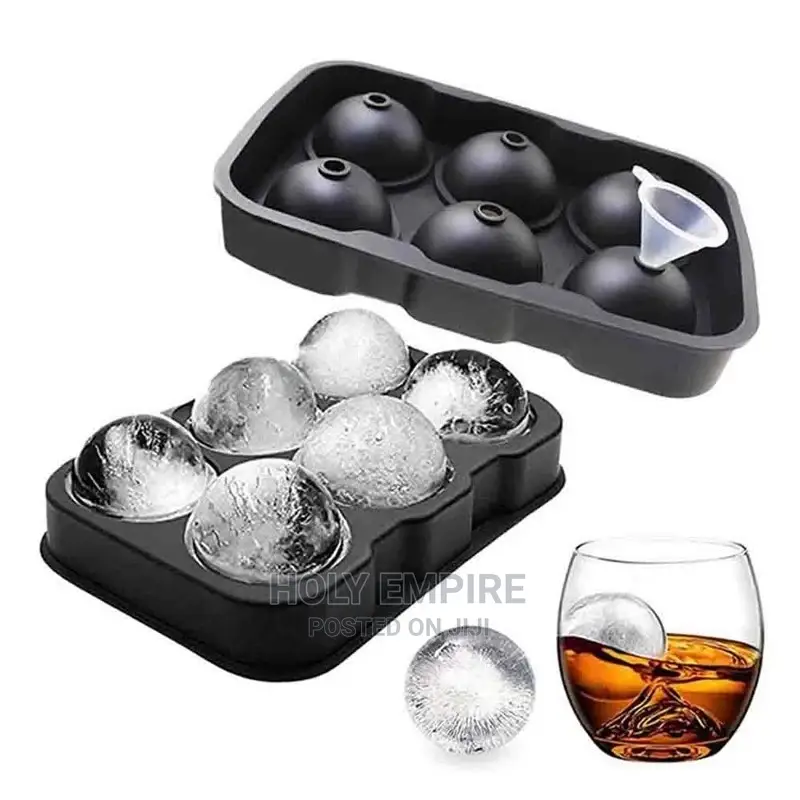 6 Holes Round Silicone Ice Cube Tray Mold Ball Ice Cube Ball