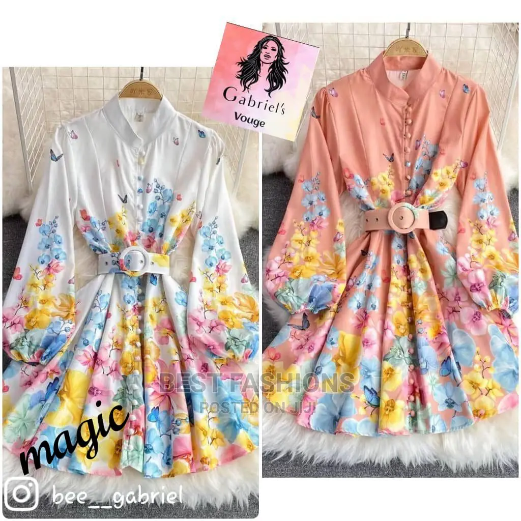 Trendy Floral Chiffon Short Dress
