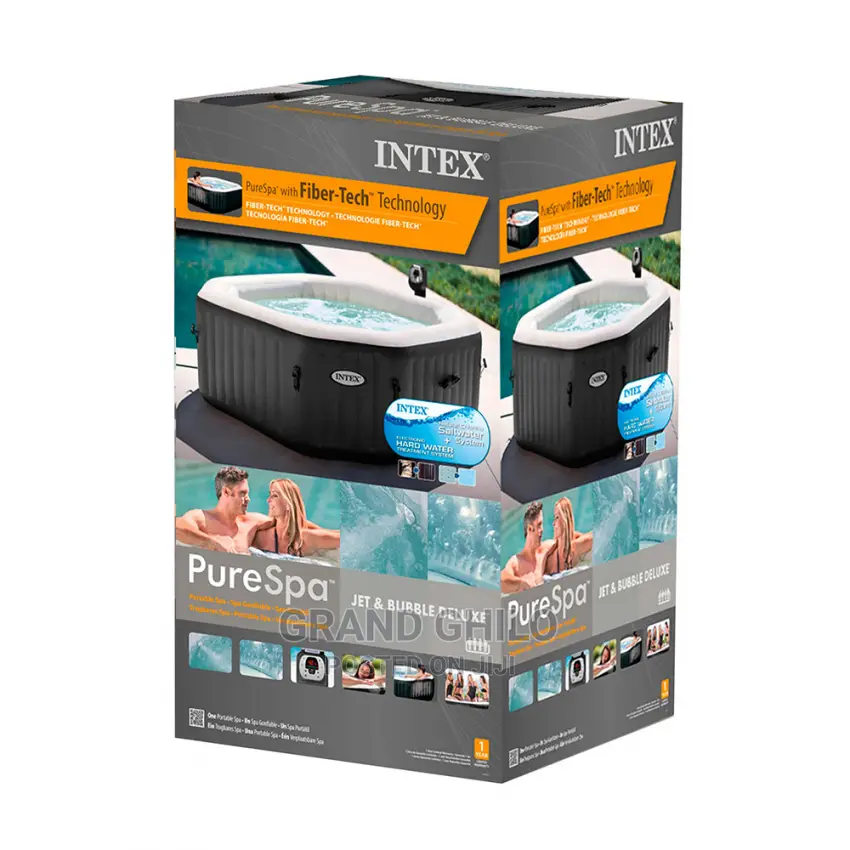 Intex Jet Bubble Deluxe Inflatable Hot Tub SPA Round 201x71