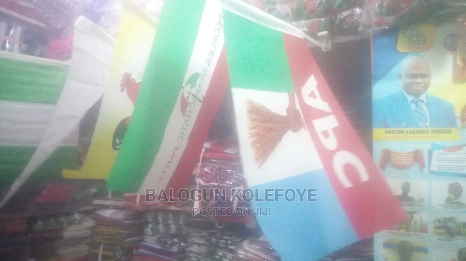 Campaign Souvenirs Hand Fan, Muffler, Umbrella Cap, Flags