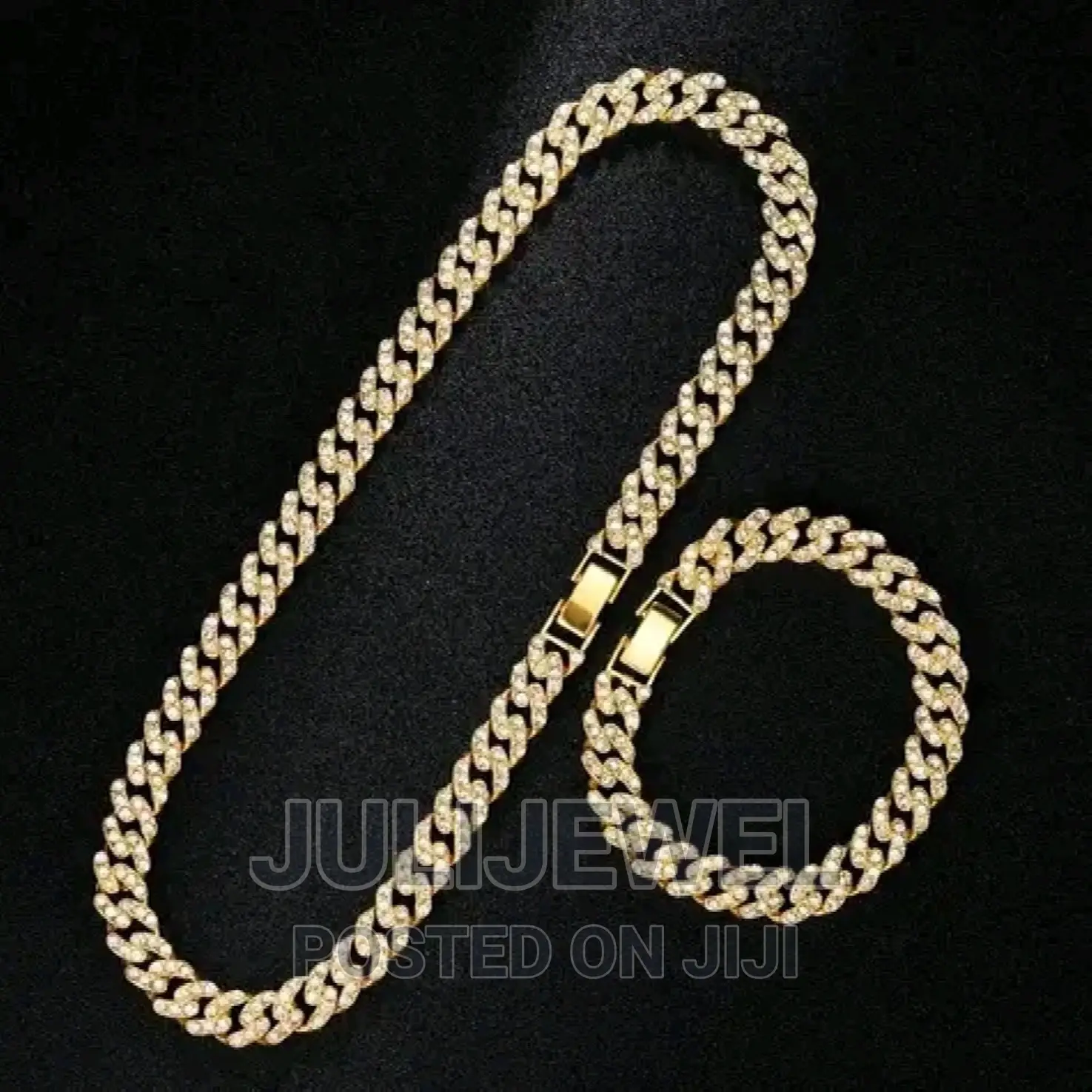 Men Set of Cuban Necklace and Chain