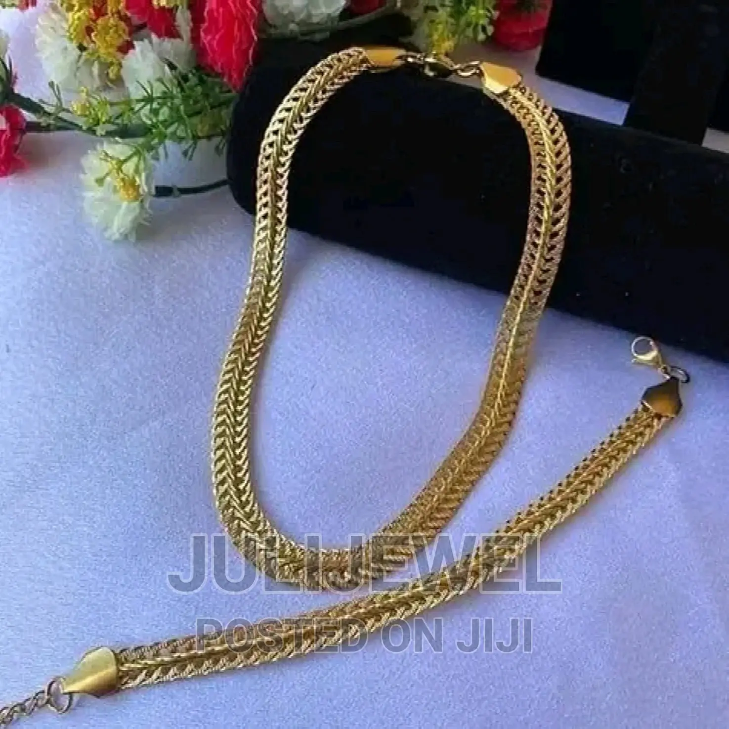 Men Set of Cuban Necklace and Chain