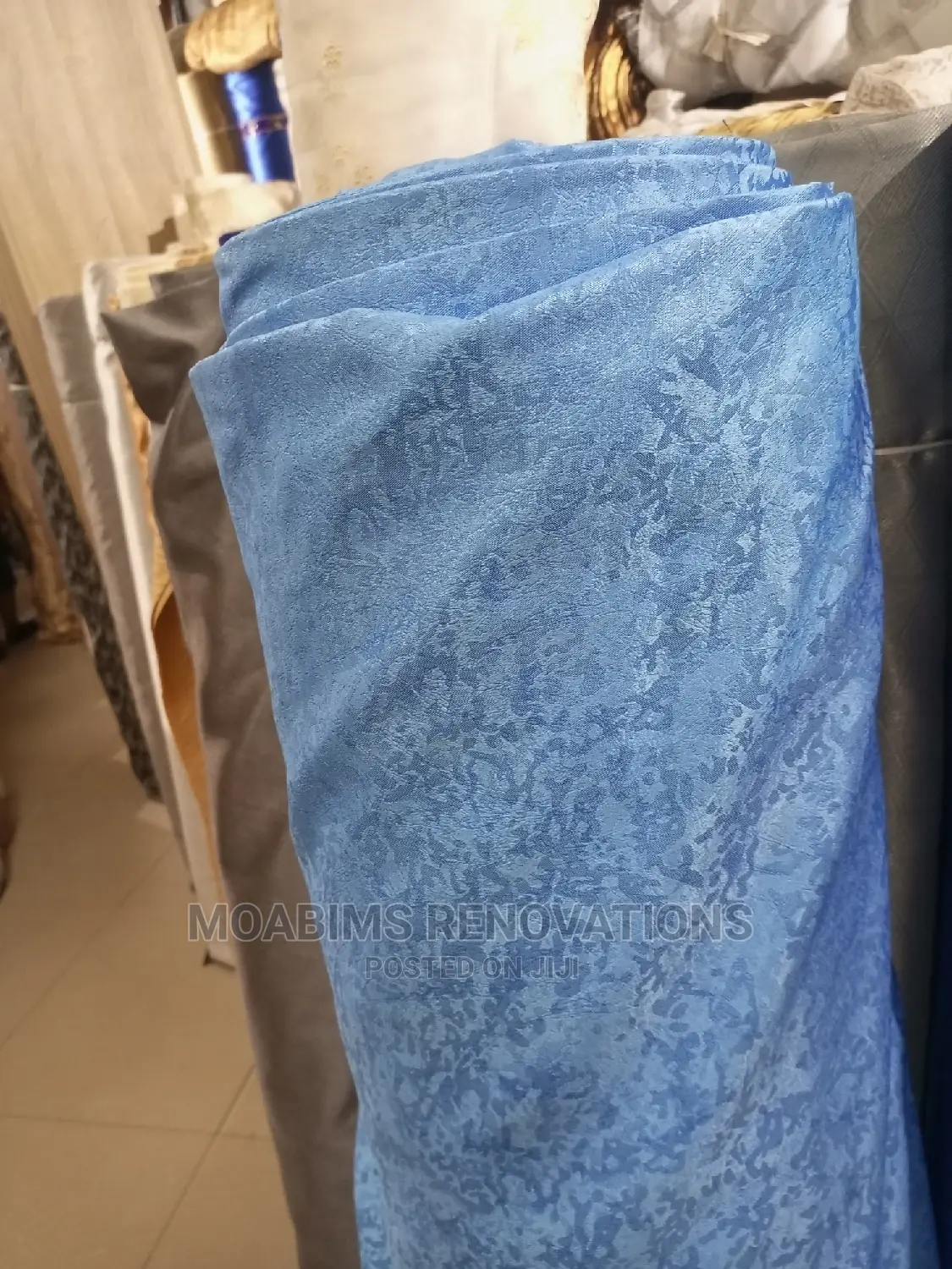 Turkish Sky Blue Curtain Fabrics