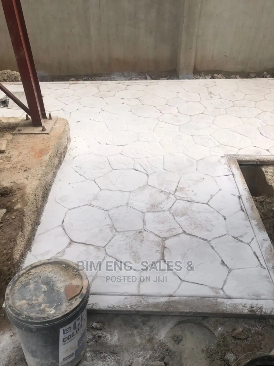 Concrete Stamped Floor Engraved Slab Patio Smooth Concrete