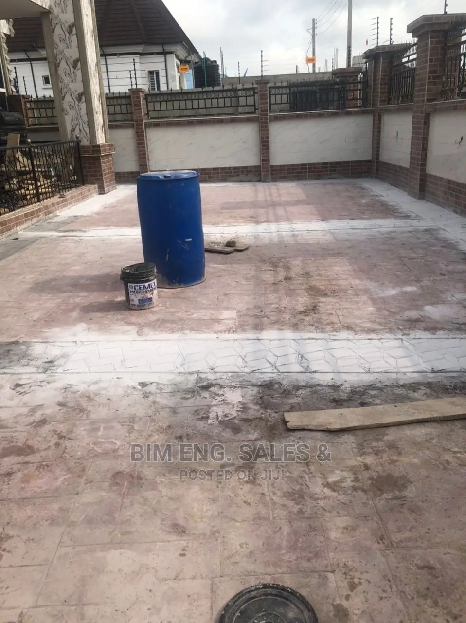 Concrete Stamped Floor Engraved Slab Patio Smooth Concrete