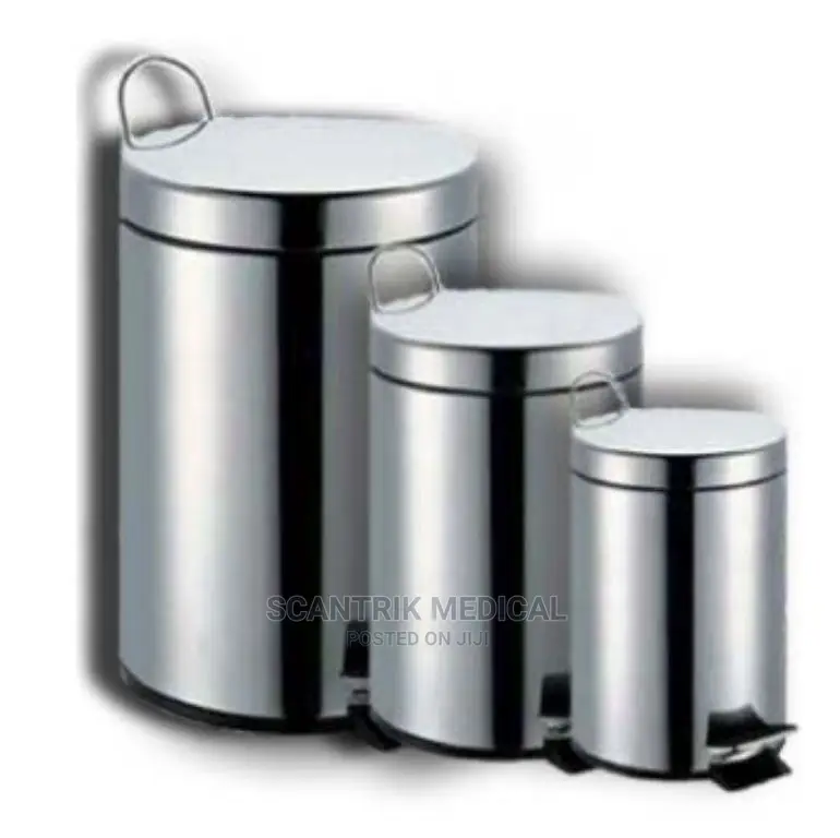 Stainless Steel Pedal Trash Bin - 12 Litres