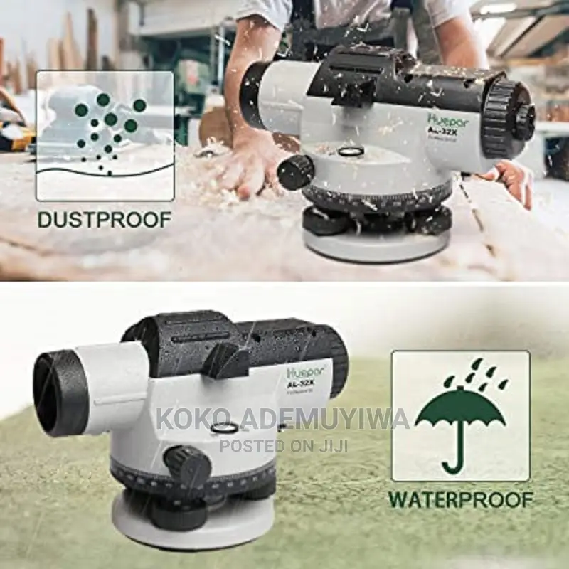 HUEPAR 32X Magnification Optical Dumpy Level Theodolite 120m