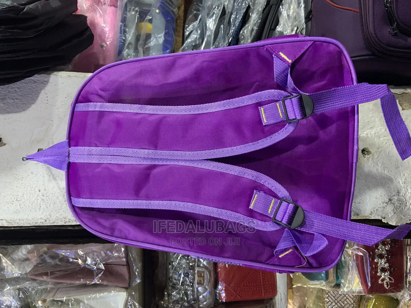 Purple Cartoon Character Medium Size School Bag