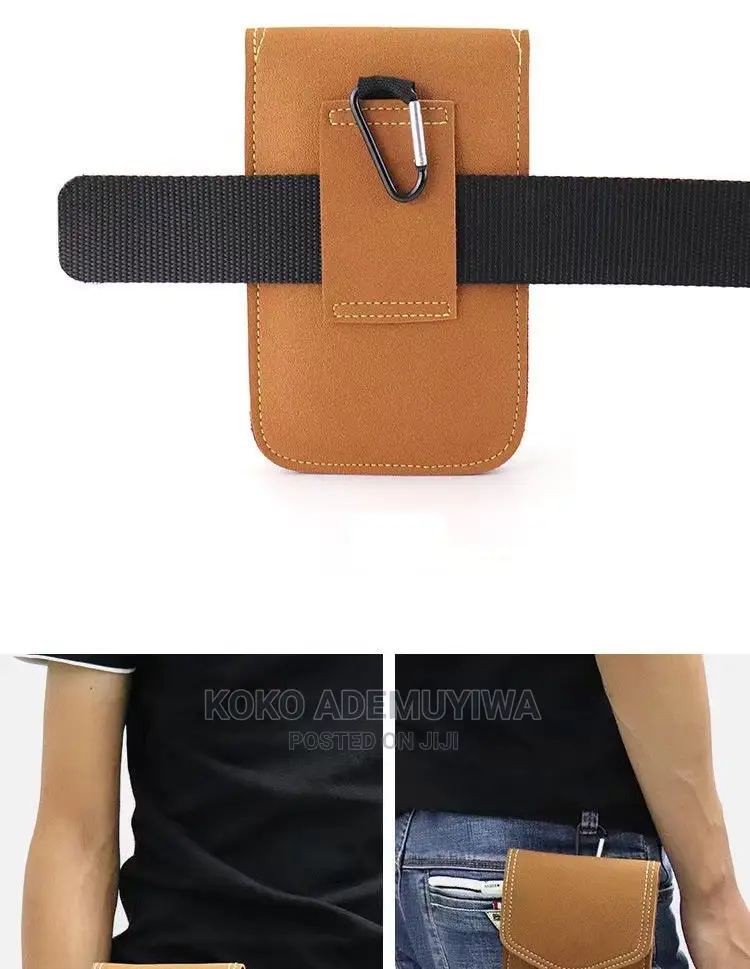 Handfree Leather Pocket Wallet Phone Pouch