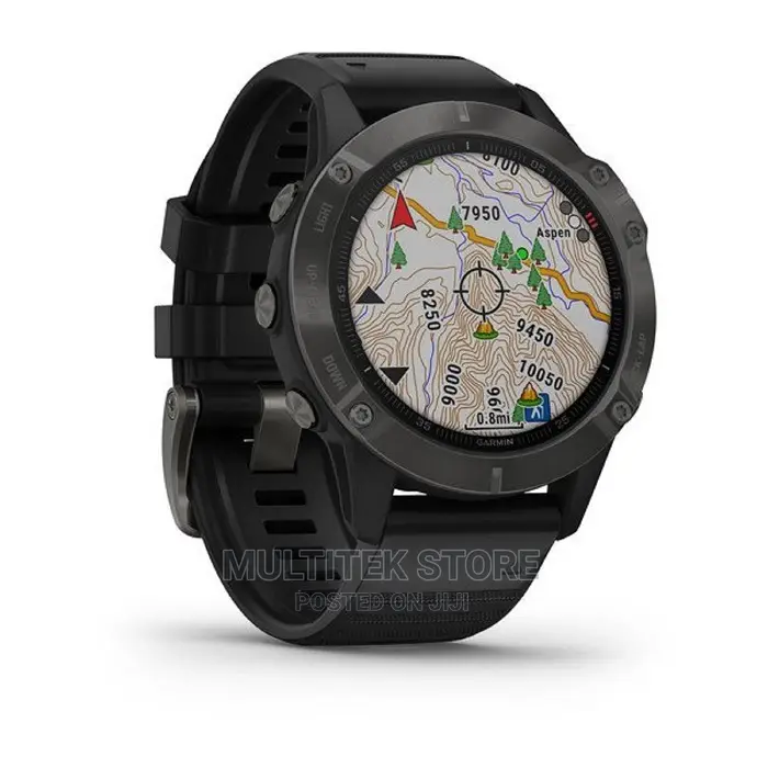 Fenix 6 Sapphire - Carbon Gray DLC With Black Band