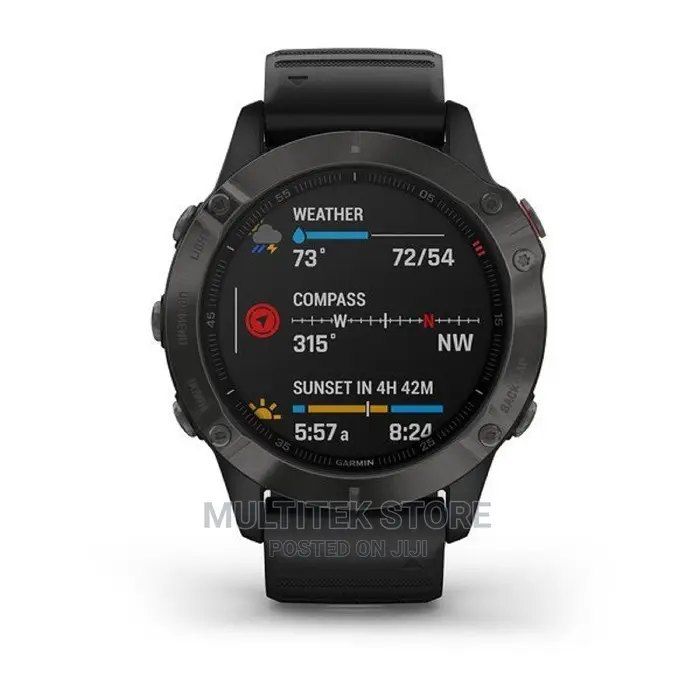 Fenix 6 Sapphire - Carbon Gray DLC With Black Band