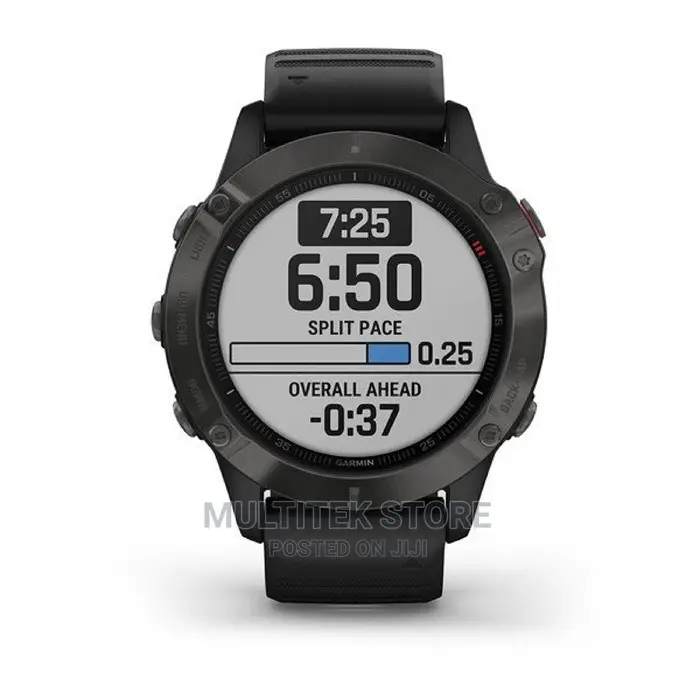 Fenix 6 Sapphire - Carbon Gray DLC With Black Band